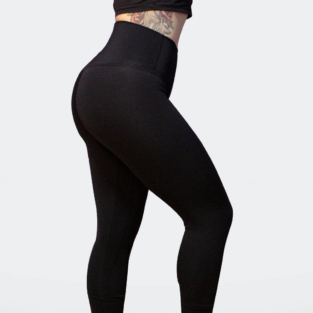 Bare Athletica Legging Black - High-Rise, Squat-Proof, 7/8 Length